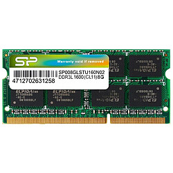 Silicon-Power SODIMM - 1x8 Go - DDR3L 1600Mhz - CL11 8 Go de mémoire PC portable - 1 barrette de mémoire DDR3 - PC3-12800 - DDR3SP8GSODIMM