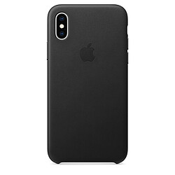 Apple Coque en cuir pour iPhone XS - Noir Coque en cuir pour iPhone XS - Compatible charge sans fil - Doublure en microfibre