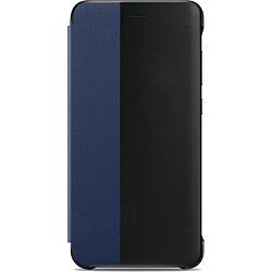 Etui folio bleu foncé et noir pour Huawei P10