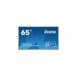 IIYAMA LFD Noir 64,5" dalle IPS LED 18/7 3840x2160 VGA DVI HDMI 2x USB DP 500 cd/m² 8ms Paysage/portrait Media Player VESA 600x400 L