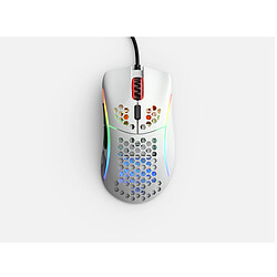 Glorious PC Gaming Race Model D- Souris Gaming - Blanche brillante Souris Gamer - RGB - Flaire - Capteur optique PixArt PMW 3360 - 12 000 dpi - Jeu RVB