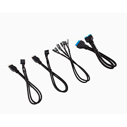 Corsair Kit d'extension gainé pour panneau avant premium 30 cm, noir Kit d'extension gainé pour panneau avant premium 30 cm, noir