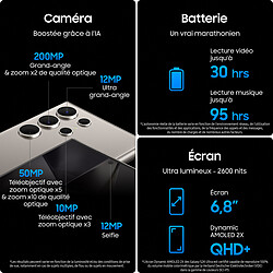 Acheter Samsung Galaxy S24 Ultra - 5G - 12 Go/1 To - Ambre