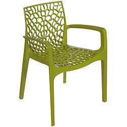 3S. x Home Chaise Design Verte Anis Avec Accoudoirs GRUYER