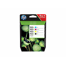 HP 953XL pack de 4 cartouches d'encre noir/cyan/magenta/jaune grande capacité authentiques