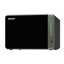 QNAP TS-653D-8G Serveur de stockage en réseau TS 653D-8G QNAP, propulsé par le processeur quad-core Intel Celeron J4125 2,0 GHz. Il intègre une sortie 4K HDMI et deux ports 2,5 GbE.