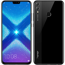 Honor 8X - 64 Go - Noir Smartphone 6,5'' FHD+ - 4G - 64 Go - Android 9.0 - Ecran FullView 19.5:9 - Lecteur d'empreintes digitales - Reconnaissance Faciale