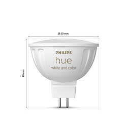 Avis Philips Hue Ampoule connectée 5.8W 12V MR16 - White & Color Ambiance