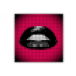 DECLIKTABLEAU Tableau Bouche Pop Pixel 80X80 cm 