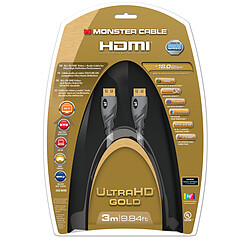 Monster Câble HDMI - Advanced High Speed - 3 mètres-  Gold  pas cher