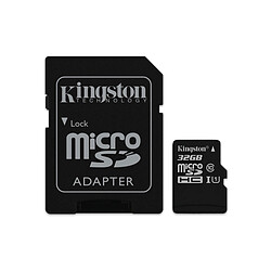 Kingston 32GB microSDHC Class 10 UHS-I 45MB/s Read Card + SD Adapter