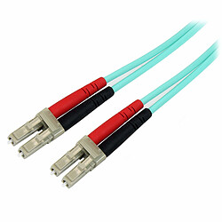 StarTech.com Câble fibre optique 10 Gb duplex multimode 50/125 OM3 de 2 m - LC vers LC - LSZH - Aqua
