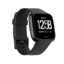 Fitbit Versa - Noir Montre connectée - Cardiofréquencemètre / Podomètre - Notifications Appels / SMS - Étanche jusqu'à 50m - Autonomie 4 jours - Compatible Android / Windows