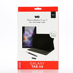 WE Bundle avec étui protection tab/film protection écran/stylet - Compatible Samsung Galaxy Tab A8 10.5 pouces - Etui en matériaux recyclés - Gris