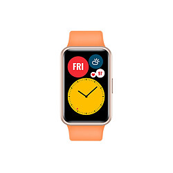 Huawei Watch Fit - Orange Montre connectée - Design coloré et trendy - Jusqu'à 10 jours d'autonomie - Notifications intelligentes - Puce GPS intégrée