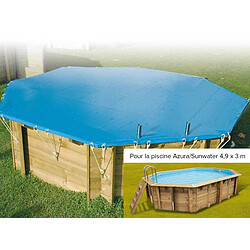 Bâche hiver pour piscine Sunwater Ubbink 3,00 x 4,90 m