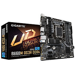 Gigabyte B660M DS3H DDR4 Carte mère micro ATX - Socket 1700 - Intel B660 Express - 4x DDR4 - M.2 PCIe 4.0 - USB 3.1 - LAN 2.5 GbE - PCI-Express 4.0 16x