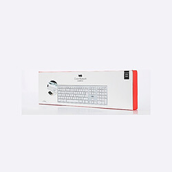 Acheter WE Clavier sans fil Bluetooth MacOS double connextion Bluetooth Batterie rechargeable intégrée aspect Alu, blanc argenté