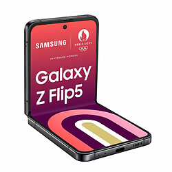 Samsung Galaxy Z Flip5 - 8/512 Go - 5G - Graphite Smartphone avec Galaxy AI - 6,7 pouces Full HD+ - Super AMOLED - 120 Hz - 5G - Triple capteur 12 MP - Vid?o 4K