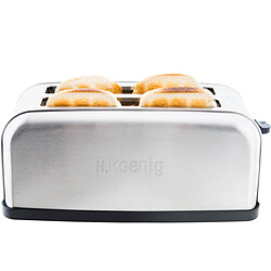 Hkoenig Grille-Pain- 2 morceaux de  baguettes - 1500 W Grille-Pain- 2 morceaux de  baguettes - 1500 W - 7options - en inox