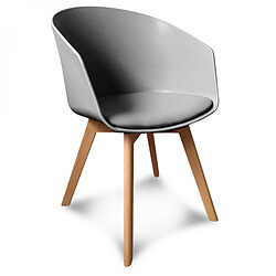 OPJET Fauteuil Scandinave Gris Clair DANISH