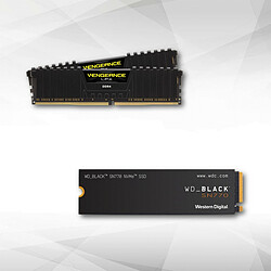 Corsair Vengeance LPX - 2 x 16 Go - DDR4 3200 MHz - Noir + WD_BLACK SN770 NVMe SSD 1 To