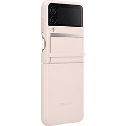 Coque en cuir pour Samsung Galaxy Z Flip 4 Rose