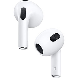 APPLE AirPods 3e génération avec boîtier de charge - Ecouteurs sans fil True Wireless pas cher