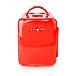 NEDIS Mini réfrigérateur portable 4L AC 100 -240 V/12 V Rouge Mini réfrigérateur portable - Capacité 4 litres - Matériau en ABS - Consommation électrique max 50W