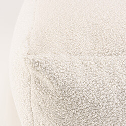 Avis MACABANE Pouf carré 53x53cm tissu bouclette blanc AGATHE