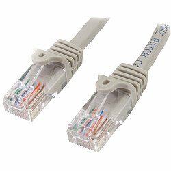 StarTech.com Câble réseau Cat5e UTP sans crochet de 5 m - Cordon Ethernet RJ45 anti-accroc - M/M - Gris