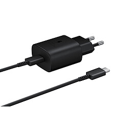 Chargeur reseau d'origine Samsung Charge rapide 25W USB-C (EP-TA800EBE + EPDG977BBE 2A) Noir