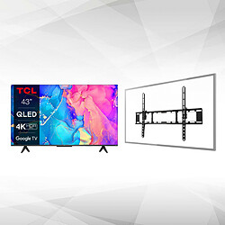 NEDIS Support TV mural 37-70" + TV TCL 43" 108cm QLED - 43C631