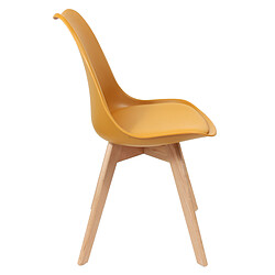 Acheter 3S. x Home Lot de 2 chaises scandinaves coque rembourée - jaune