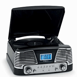 BIGBEN Lecteur vinyles et radio TD RADIO PLL NOIR METAL