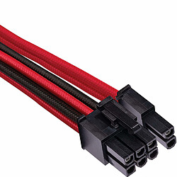 Corsair PCI-E 6+2 broches, connecteur double - 2 x 650 mm - rouge/noir