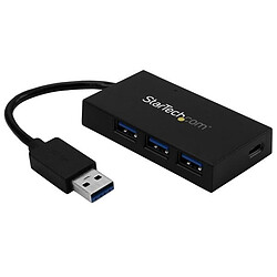 StarTech.com Hub USB 3.0 à 4 ports - Adaptateur d'alimentation inclus Hub USB 3.0 à 4 ports - USB-A vers 3x USB-A 1x USB-C - Adaptateur d'alimentation inclus