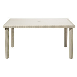 Table de jardin BOHEME - Plastique - Jute