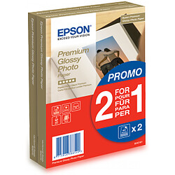 Epson Pack Papier glacé qualité photo Premium 2 pour 1 - (10 x 15 -255g/m² - 80 Feuilles)