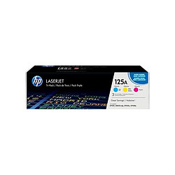 CF373AM - Lot de 3 cartouches authentiques de toner cyan / magenta / jaune HP LaserJet 125A CF373AM - Lot de 3 cartouches authentiques de toner cyan / magenta / jaune HP LaserJet 125A