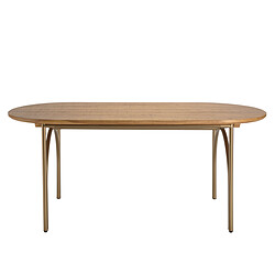 MACABANE Table à manger YSEULT bois Peuplier 180x90cm 