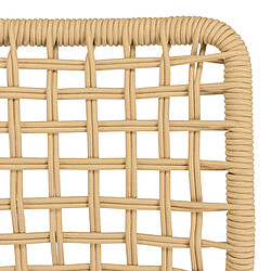 Acheter MACABANE Lot de 2 chaises de jardin en cordage tressé beige VIANNEY