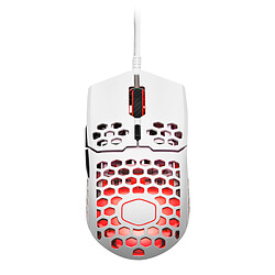 Cooler Master Ltd MM711 White Matte Souris gamer - Filaire - Capteur optique PixArt 3389 - 16 000 DPI - 6 boutons - Rétro-éclairage RGB - Droitier - Blanche