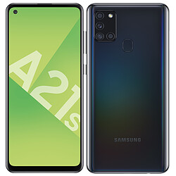 Samsung A21s - 32 Go - Noir prismatique Smartphone 6,5'' HD+ - 4G - RAM 3 Go - ROM 32 Go - Android 10 - Quadruple caméra 48 MP - Batterie longue durée 5000 mAh