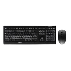 Cherry B. UNLIMITED 3.0 - Pack Clavier + Souris 3 boutons - Rechargeables via USB - Sans fil - Noir