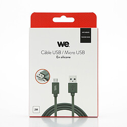 Avis We Câble USB/micro USB en silicone - 2m - vert kaki