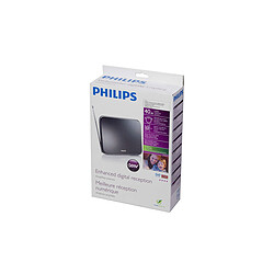 Philips Antenne design PLAT - 42 db - TNT HD - noir