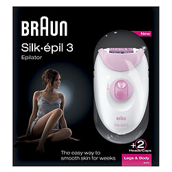 Braun Épilateur Silk-épil 3 3270 + 3 accessoires