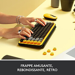 Acheter Clavier Sans Fil Logitech - POP Keys Mecanique avec Touches Emoji Personnalisables, Bluetooth ou USB, Design Compact Durable - J