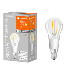 Ledvance Ampoule connectée Smart+ WiFi SPHERIQUE FIL CLAIR 40W E14 - Puissance variable